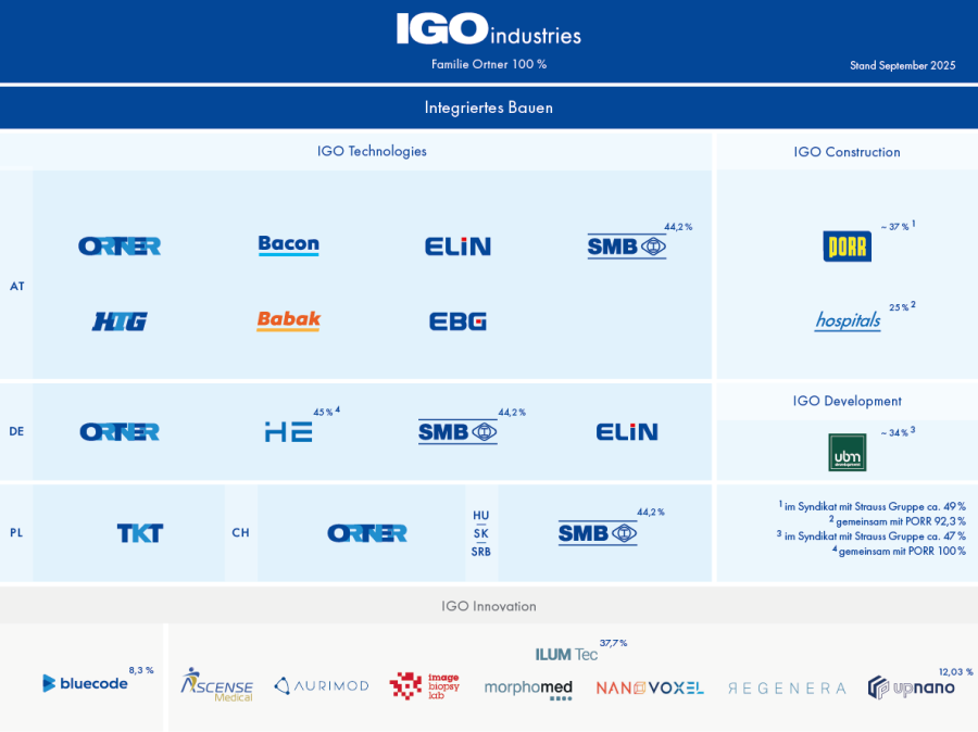IGO Industries Organigramm (Stand September 2025)